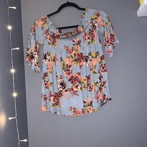 Off the shoulder flowy blouse